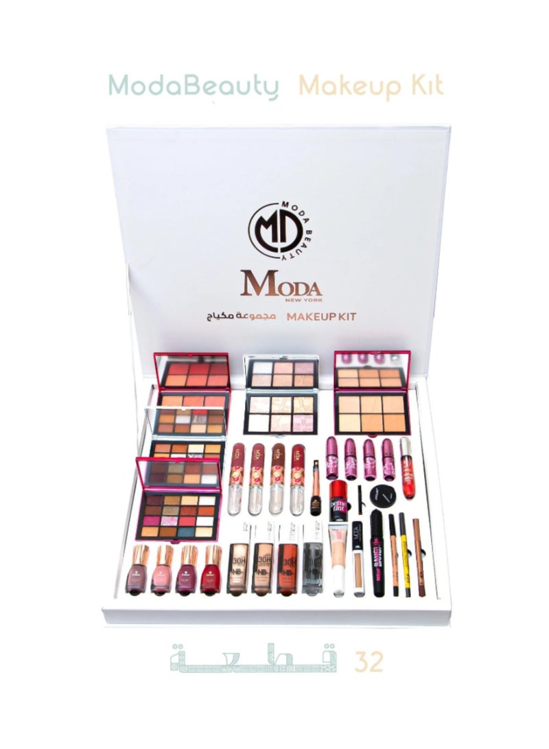 مودا  بوكس رويال الجديد – مجموعة مكياج فاخرة متكاملة | 32 قطعة - Image 5